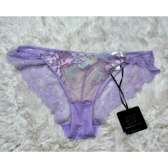 RARE🔥 Honey Birdette CHRISTINE💜 Unicorn Purple Lilac 3 Piece 32G, M, M Brief - Picture 9 of 11